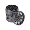 Molinillo de hierbas eléctricas de 63 mm de aleación de zinc amolador de humo, molinillo de humo de metal de cuatro capas con luz