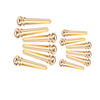  Pins de guitarra de latón Pins de guitarra Cuerdas de puentes de guitarra Pins de clavos de guitarra reemplazo de piezas de guitarra, dorado 