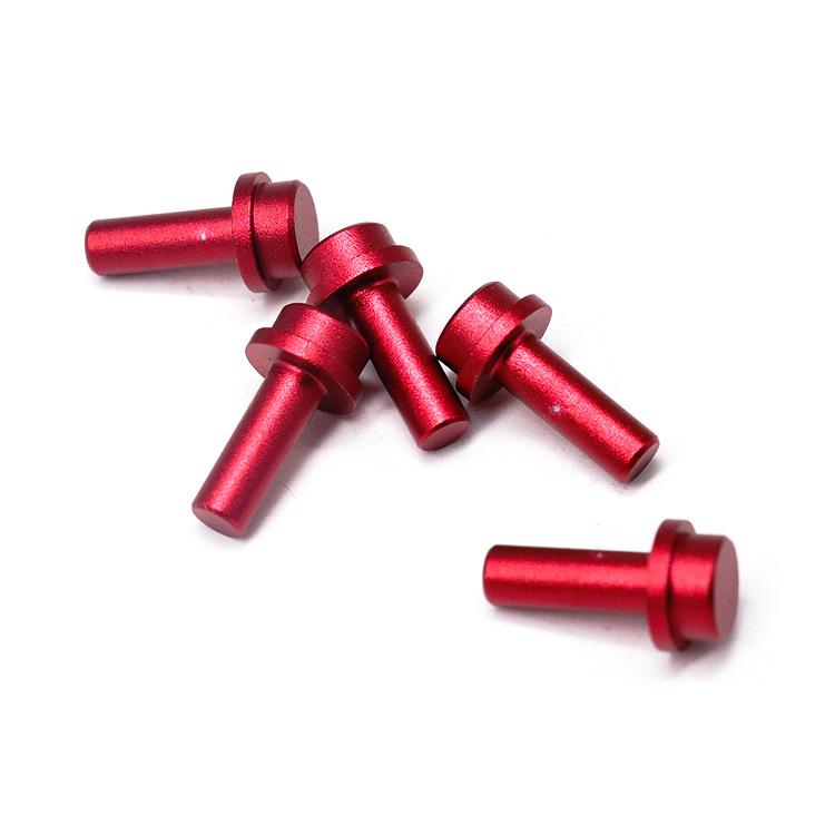OEM/ODM CNC Tirando perno de aluminio rojo anodizado